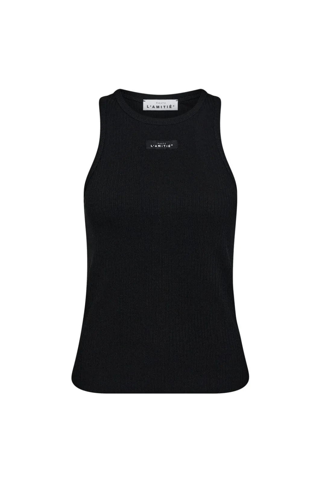 Discount Haute L'Amitié Rib Badge Tank HL10011 Black