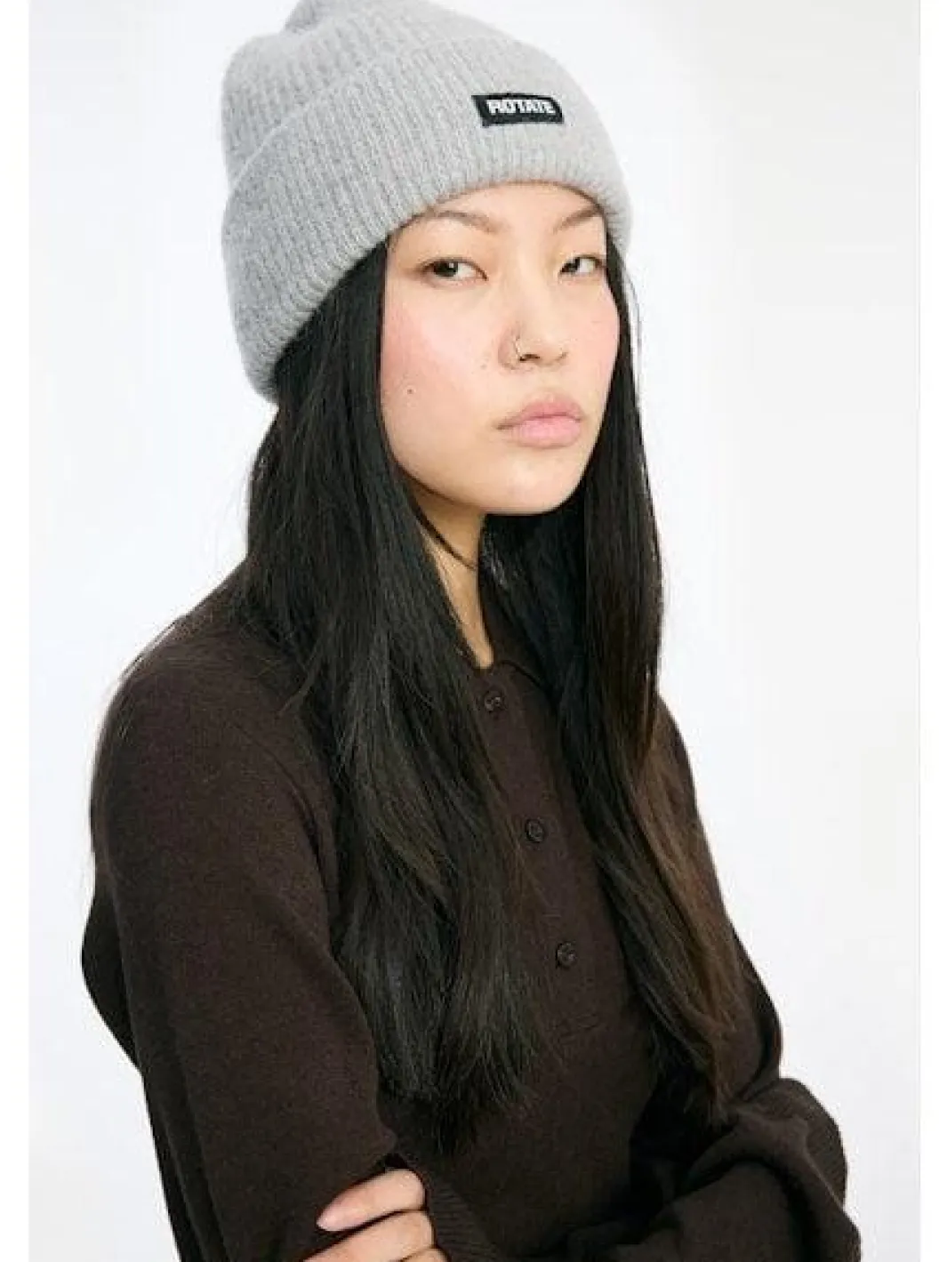 Hot Rotate Rib Knit Beanie 115259039 ALLOY