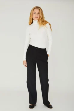 New A-View Rib Rollneck Blouse 005 Off White
