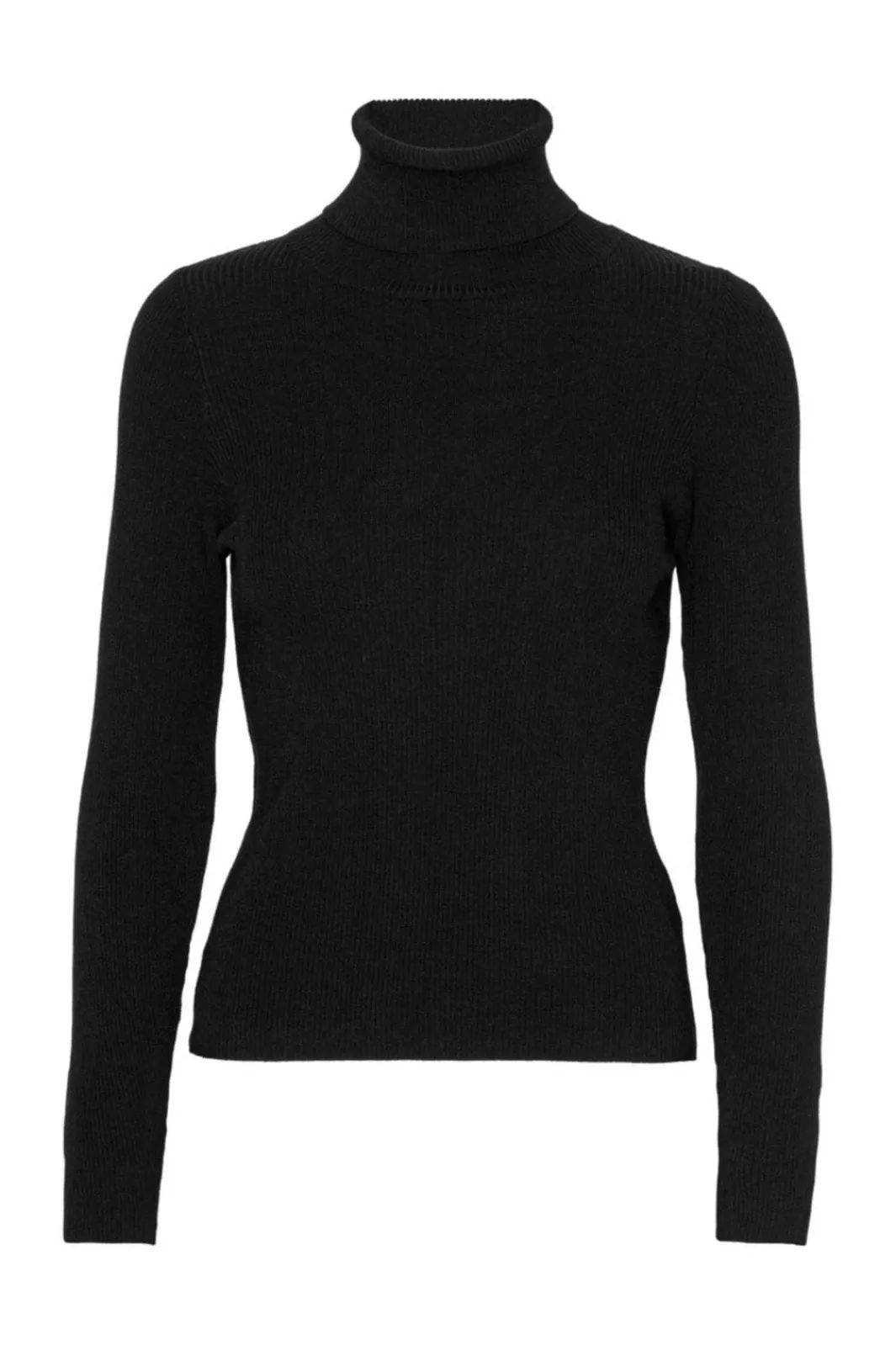 A-View Rib Rollneck Blouse 999 Black