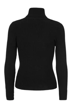 A-View Rib Rollneck Blouse 999 Black