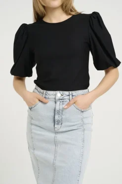 Online Gestuz Rifagz Balloon Blouse 100017 Black