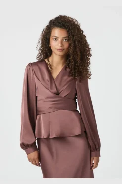 Sale Neo Noir Rista Heavy Sateen Blouse 164803 393