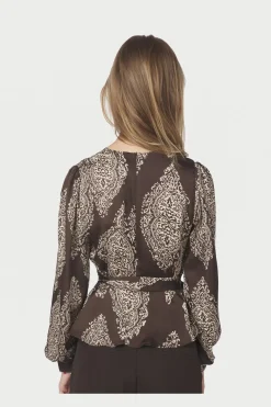 Outlet Neo Noir Rista Paisley Drop Blouse 166208 676