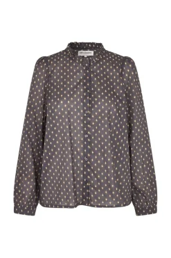 Outlet Lollys Laundry Riverll Shirt Ls25516-1001 23 Dark Blue