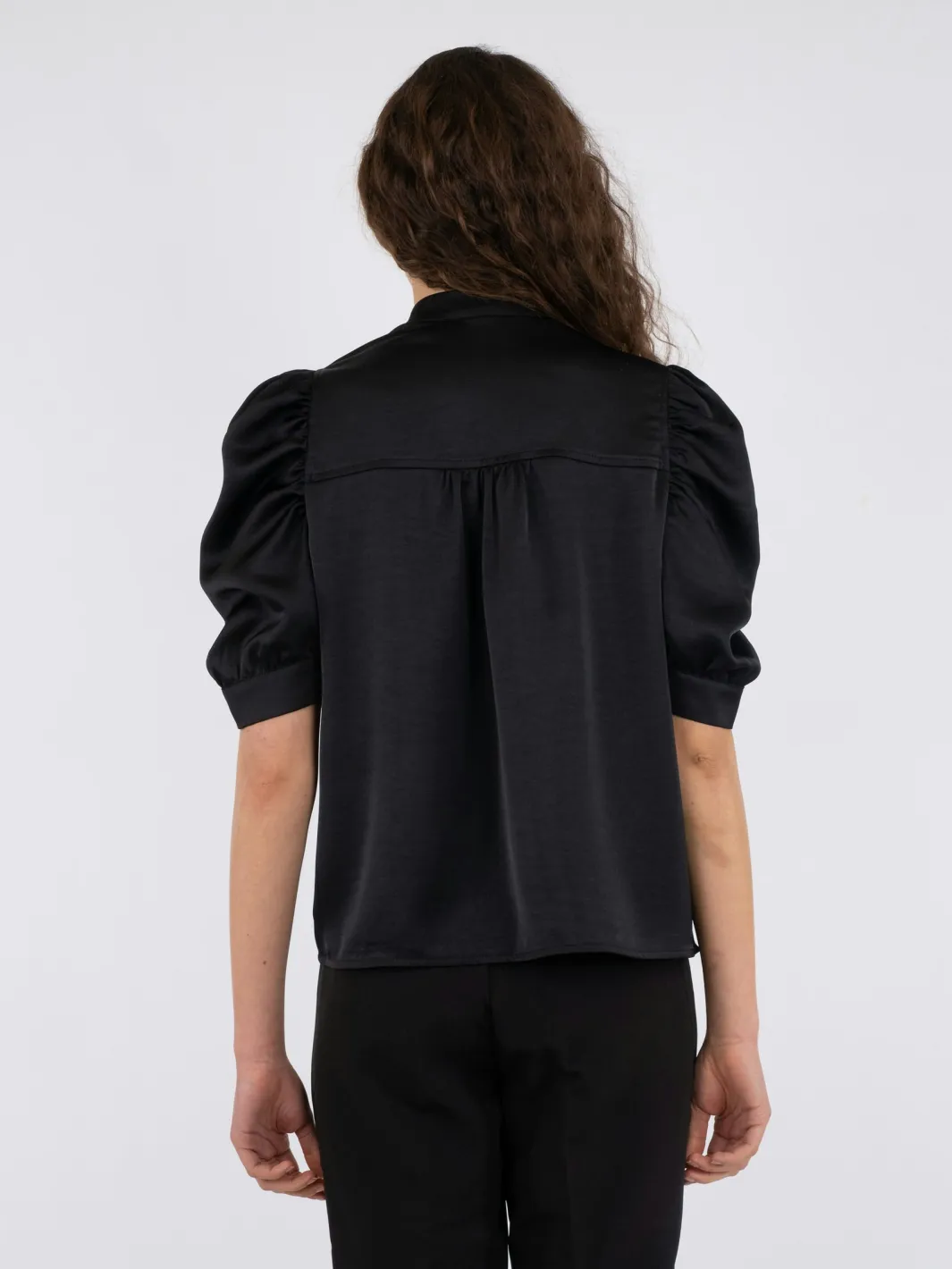 Hot Neo Noir Roella Heavy Sateen Blouse Black