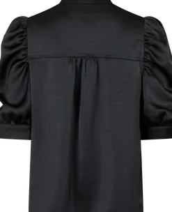 Hot Neo Noir Roella Heavy Sateen Blouse Black