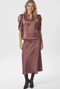 New Neo Noir Roella Heavy Sateen Blouse 162590 393
