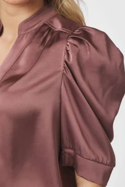 New Neo Noir Roella Heavy Sateen Blouse 162590 393