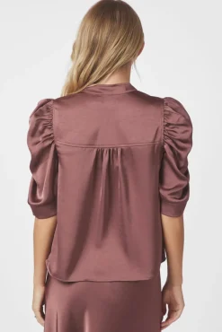 New Neo Noir Roella Heavy Sateen Blouse 162590 393