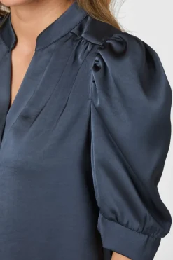 Hot Neo Noir Roella Heavy Sateen Blouse 162590 678