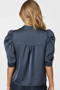 Hot Neo Noir Roella Heavy Sateen Blouse 162590 678
