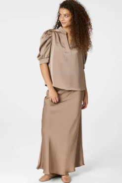 New Neo Noir Roella Heavy Sateen Blouse 162590 811