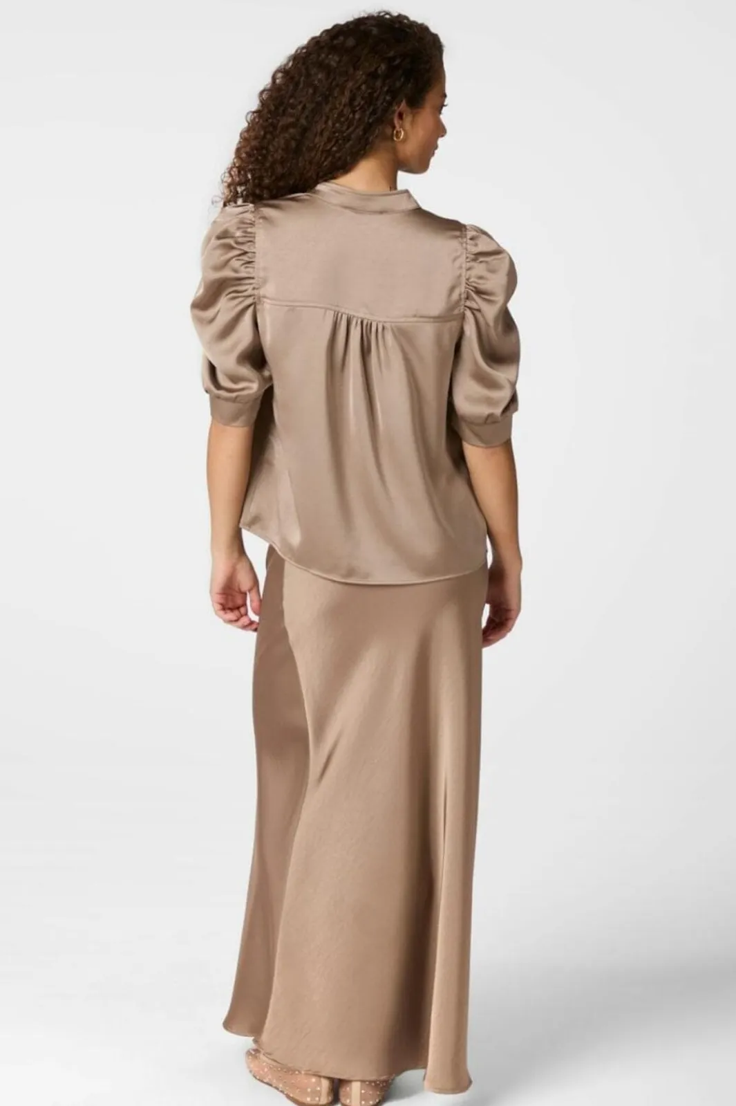 New Neo Noir Roella Heavy Sateen Blouse 162590 811