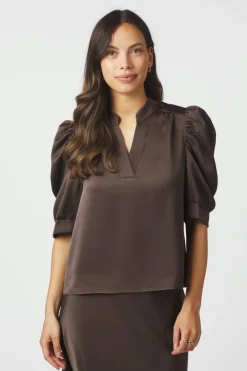 Best Neo Noir Roella Heavy Sateen Blouse 162590 676