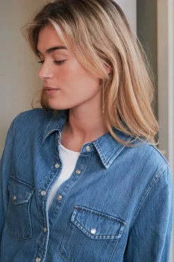 Sale Neo Noir Roger Denim Shirt 162889 843