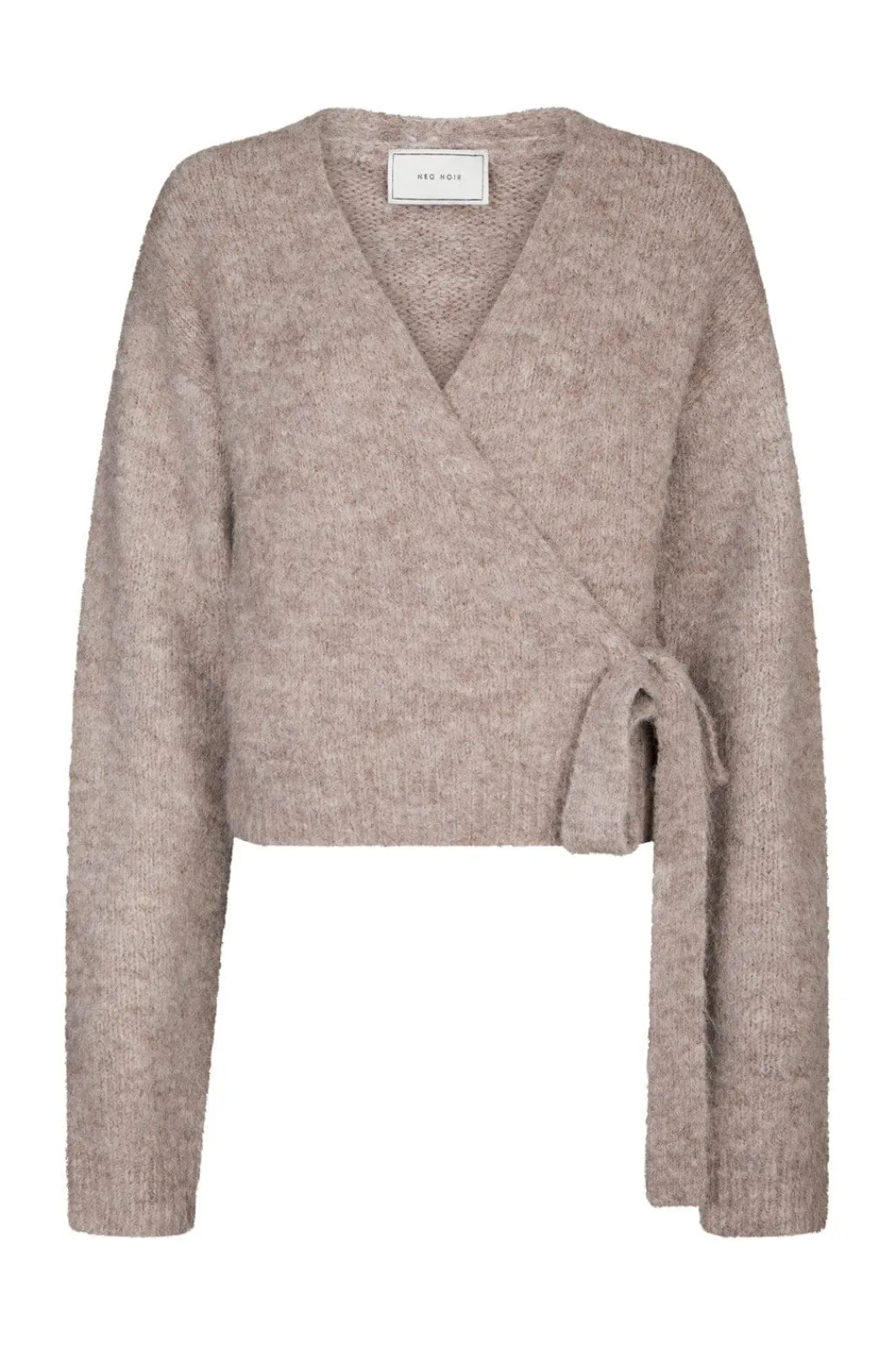 Clearance Neo Noir Ronia Fluffy Wrap Knit Cardigan 166619 976