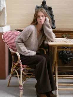 Clearance Neo Noir Ronia Fluffy Wrap Knit Cardigan 166619 976