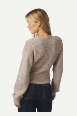Clearance Neo Noir Ronia Fluffy Wrap Knit Cardigan 166619 976