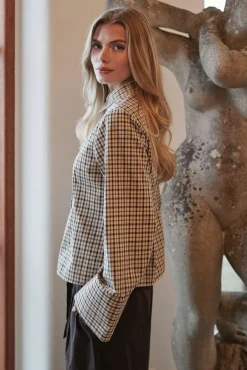 Discount Neo Noir Rosa Checked Shirt 167289 123