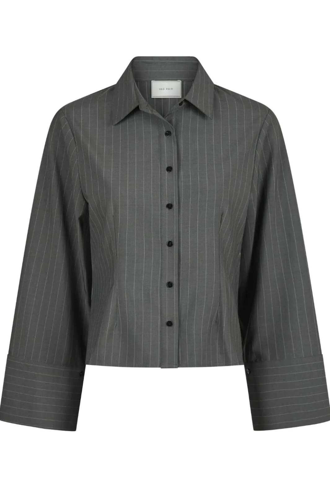 Neo Noir Rosa Pinstripe Shirt Grey