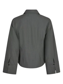 Neo Noir Rosa Pinstripe Shirt Grey