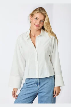 Sale Neo Noir Rosa Solid Shirt White