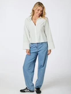 Sale Neo Noir Rosa Solid Shirt White