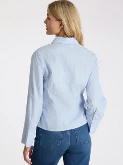 Sale Neo Noir Rosa Stripe Shirt Light Blue