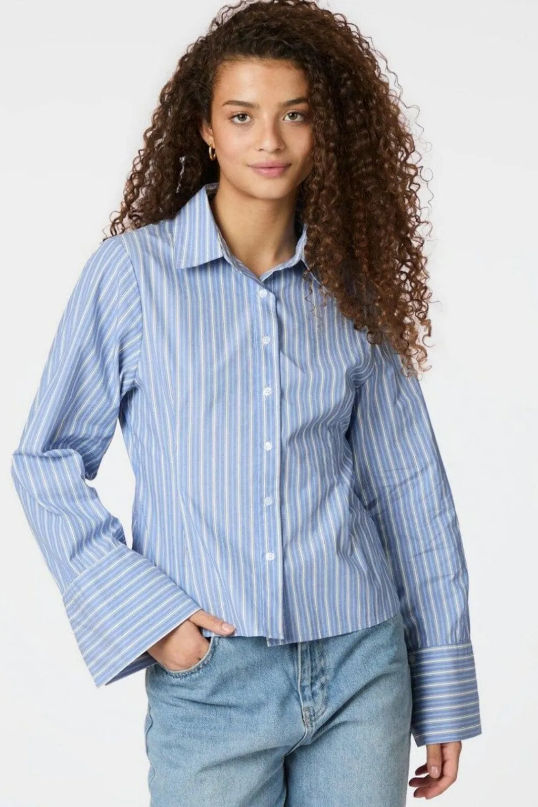 Outlet Neo Noir Rosa Stripe Shirt 163139 140