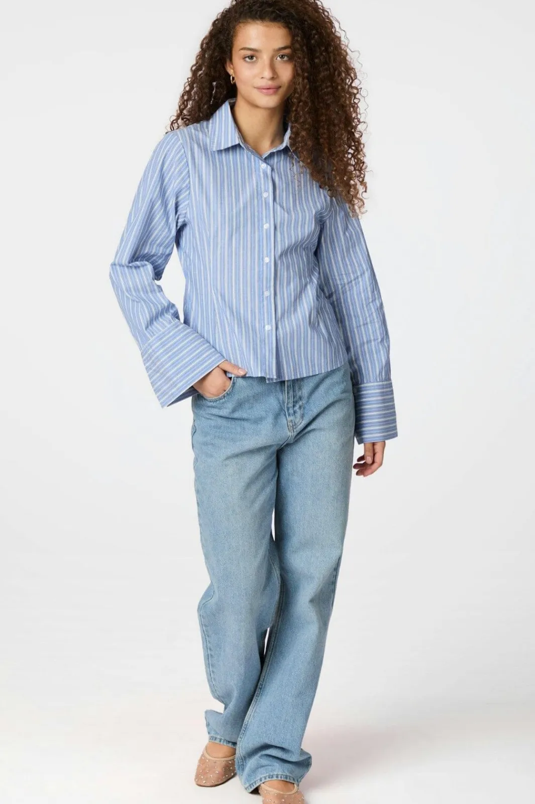 Outlet Neo Noir Rosa Stripe Shirt 163139 140