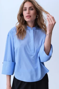 Sale Gossia Roselillego Blouse G2742 Blue Striped