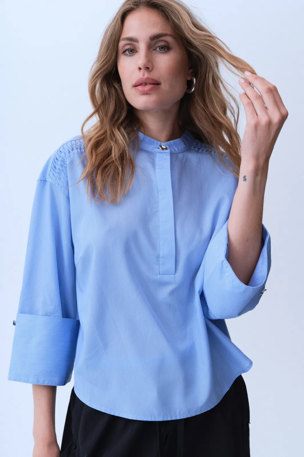 Sale Gossia Roselillego Blouse G2742 Blue Striped