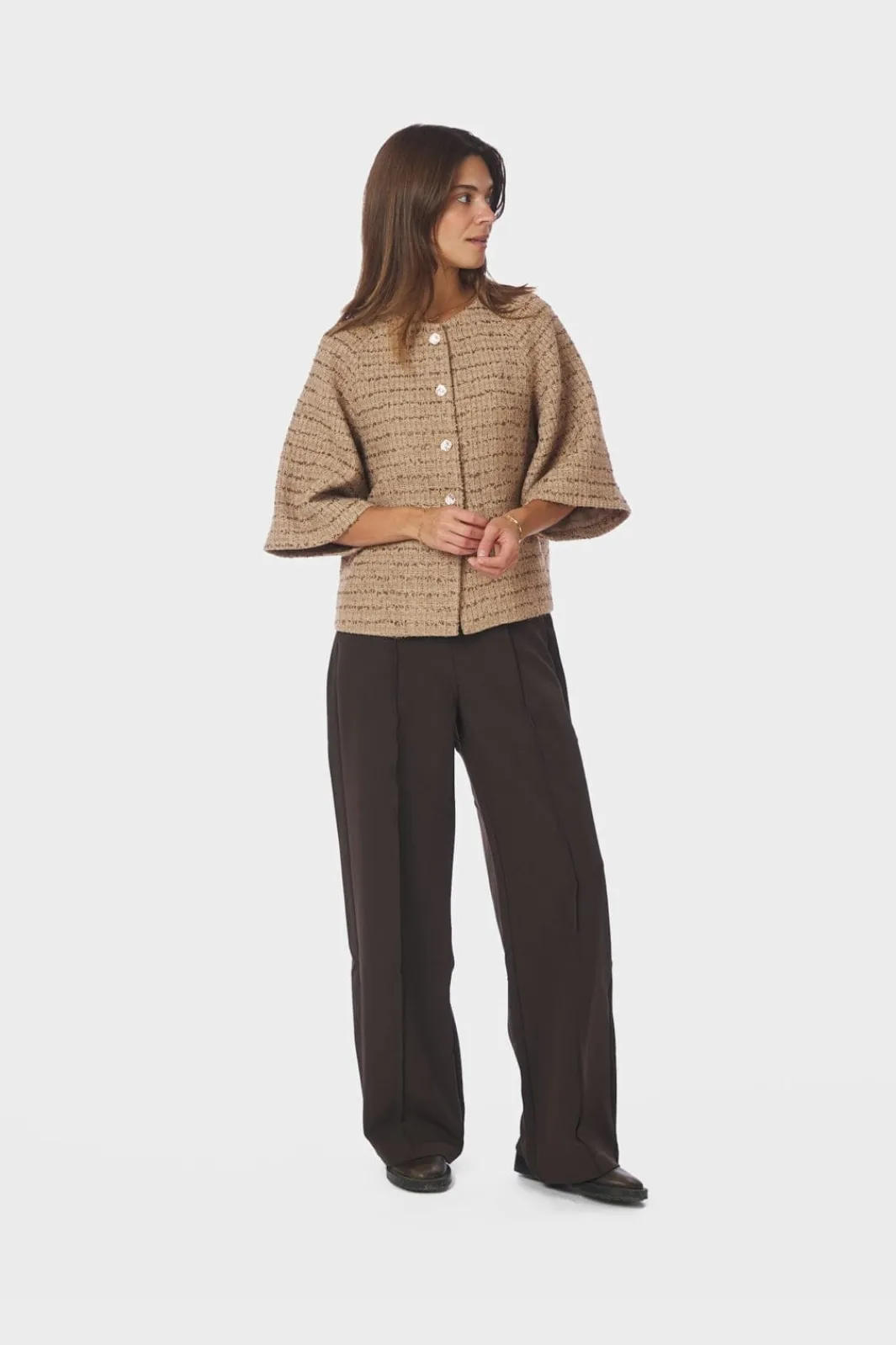 New Neo Noir Rosella Boucle Mini Jacket 166488 214