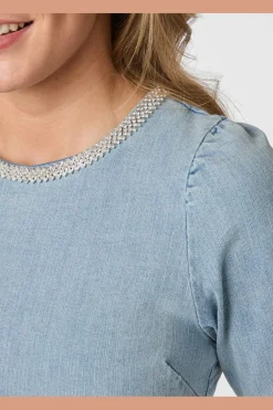 Hot Neo Noir Rosia Denim Emb Top 165734 145