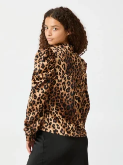 Neo Noir Rosslyn Leo Blouse Leopard