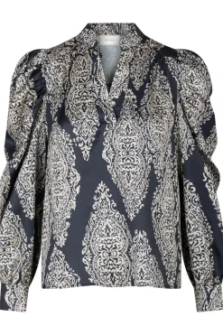 New Neo Noir Rosslyn Paisley Drop Blouse 163976 Navy