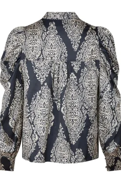 New Neo Noir Rosslyn Paisley Drop Blouse 163976 Navy