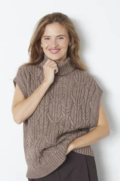 Clearance Co´Couture Rowcc Oversize Cable Knit Vest 32222 154