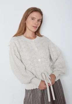 New Co´Couture Rowcc Pointelle Tie Cardigan 32241 4021