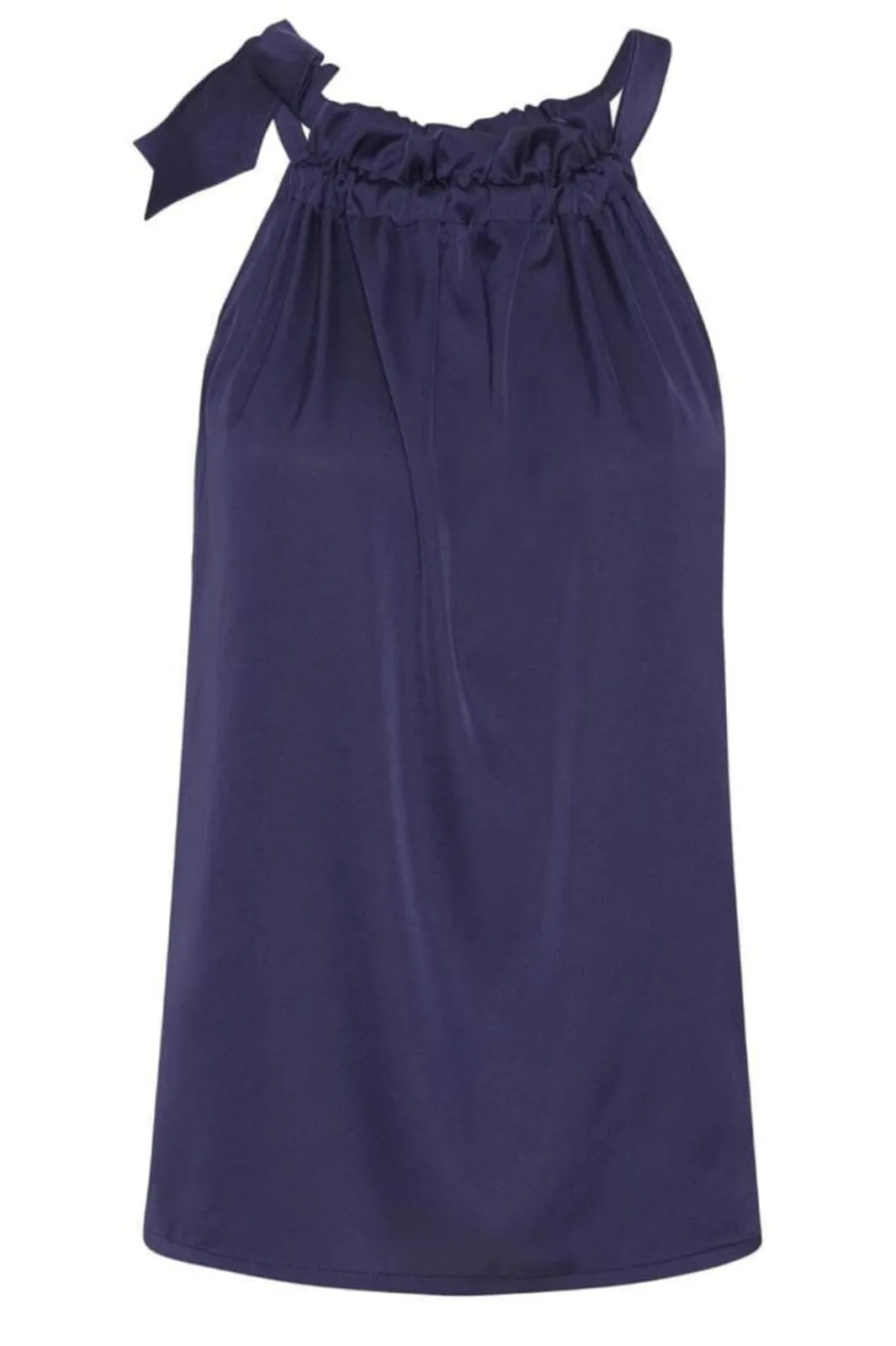 New Karmamia Ruffle Tie Top Navy