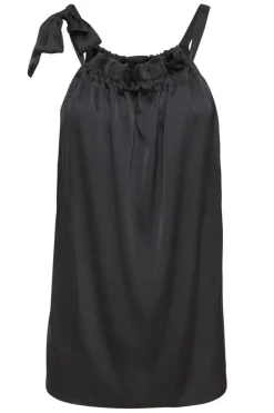 New Karmamia Ruffle Tie Top Black