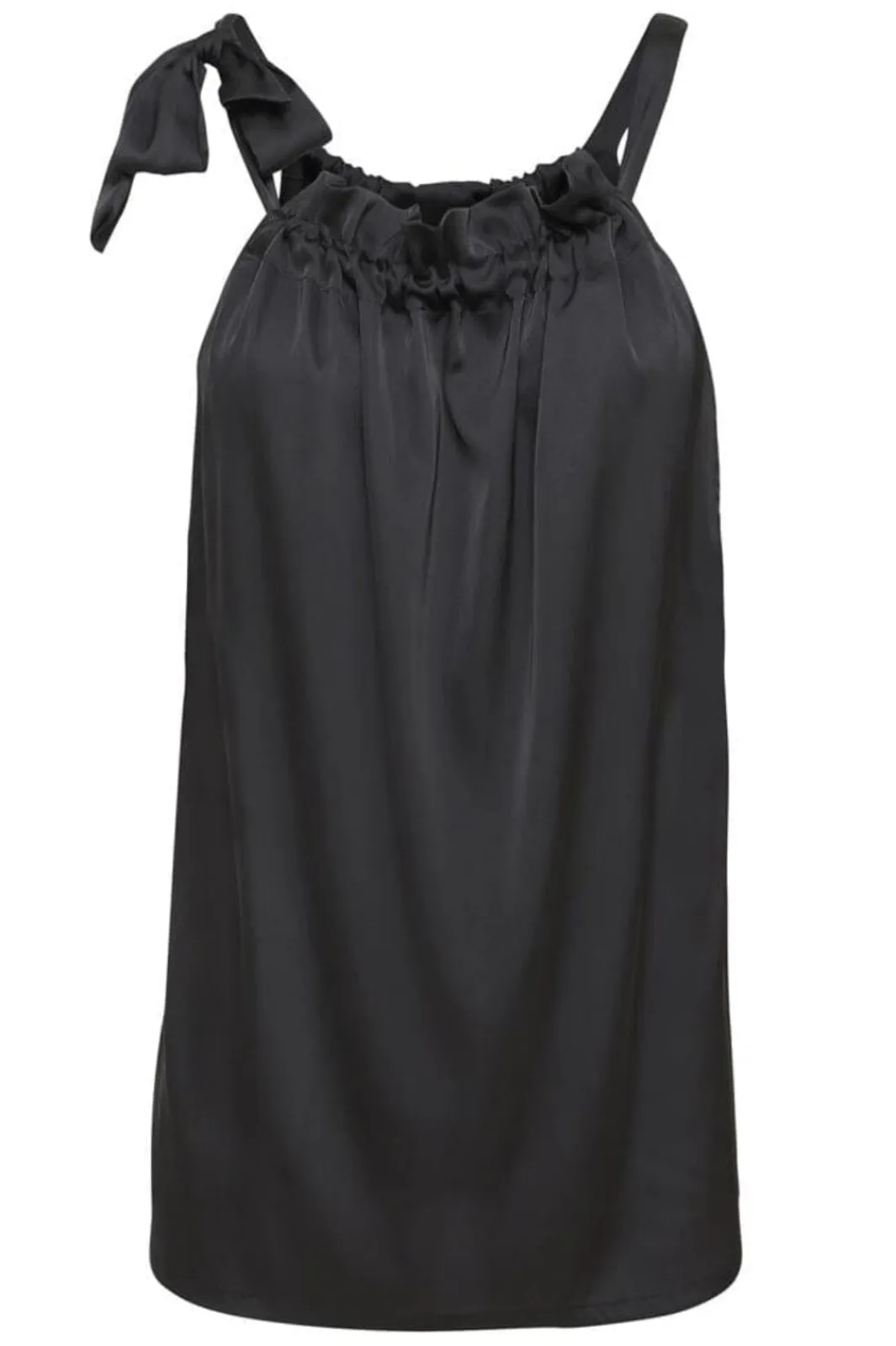 New Karmamia Ruffle Tie Top Black