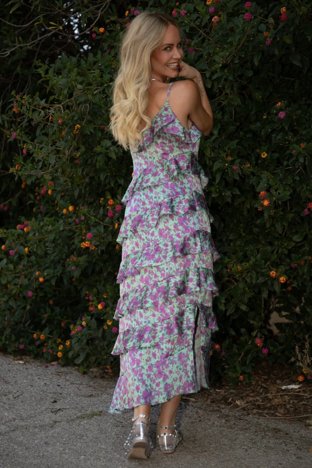 New Valentin Studio Ruffle Wild Garden Dress 165477 146