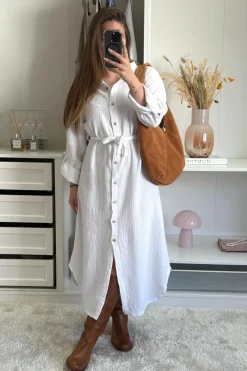 New A-bee Sabina Dress White