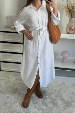 New A-bee Sabina Dress White
