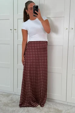 New A-bee Sabrina Skirt Dark Maroon