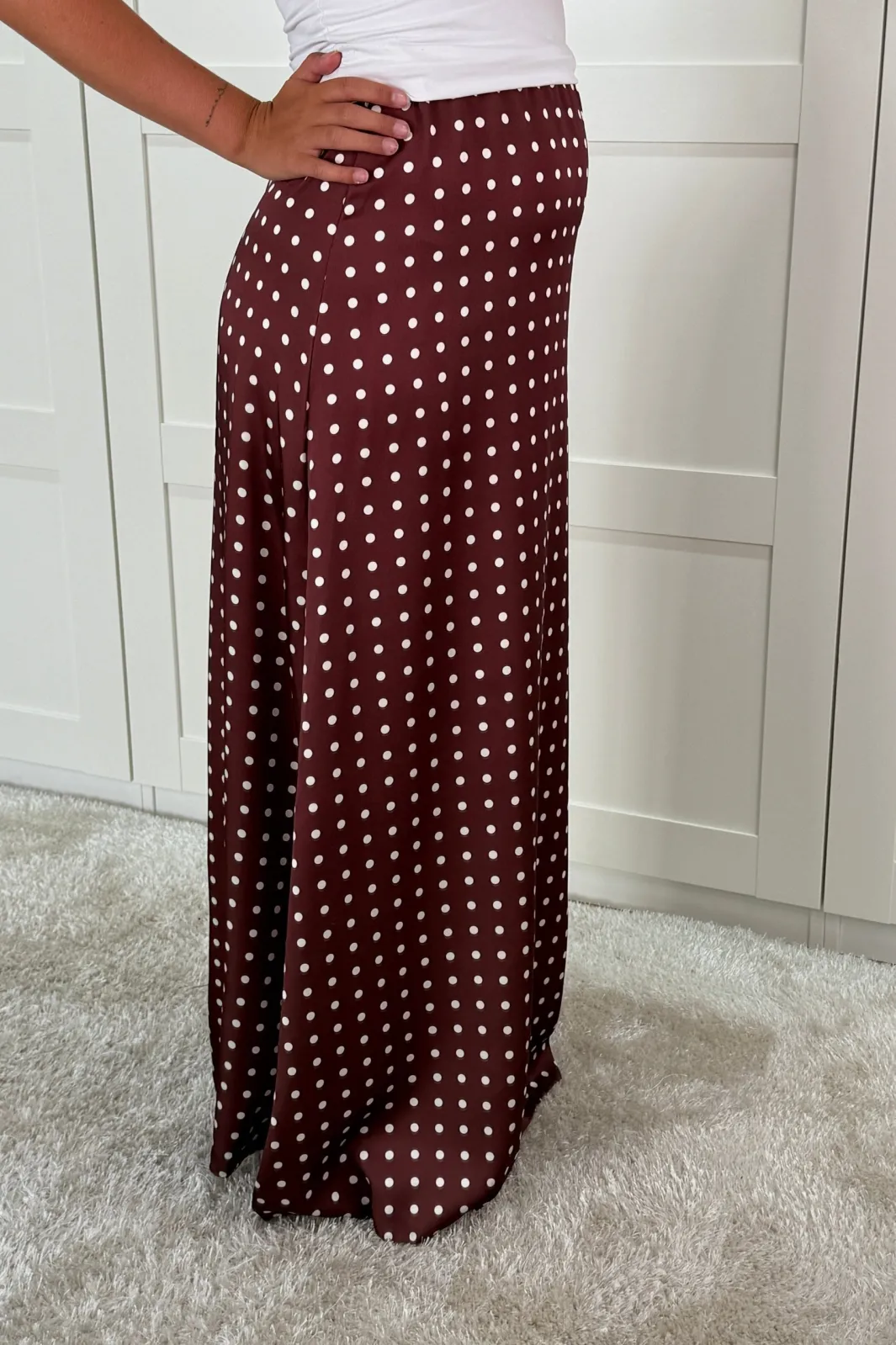 New A-bee Sabrina Skirt Dark Maroon