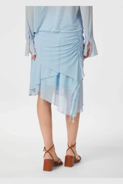 Clearance Neo Noir Saffron Asymmetric Mesh Skirt 165642 145