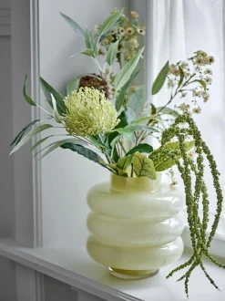 Discount Bloomingville Sahara Vase, Gul, Glas 82061724 Yellow